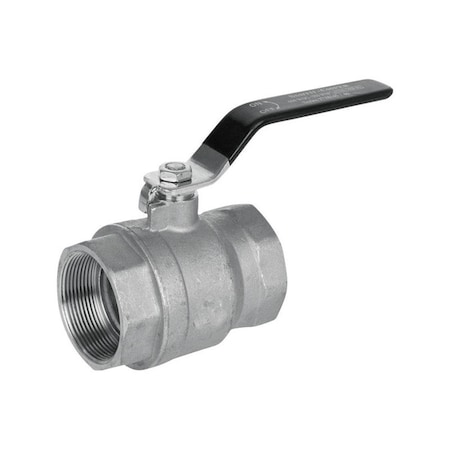 Smith-Cooper 1 in. Dia. International FIP Iron Pipe Size Thread Ball Valve, Stainless Steel, 2PK 4868584